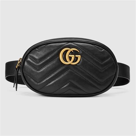 marsupio uomo gucci pelle|Marsupio GG Marmont in pelle nera .